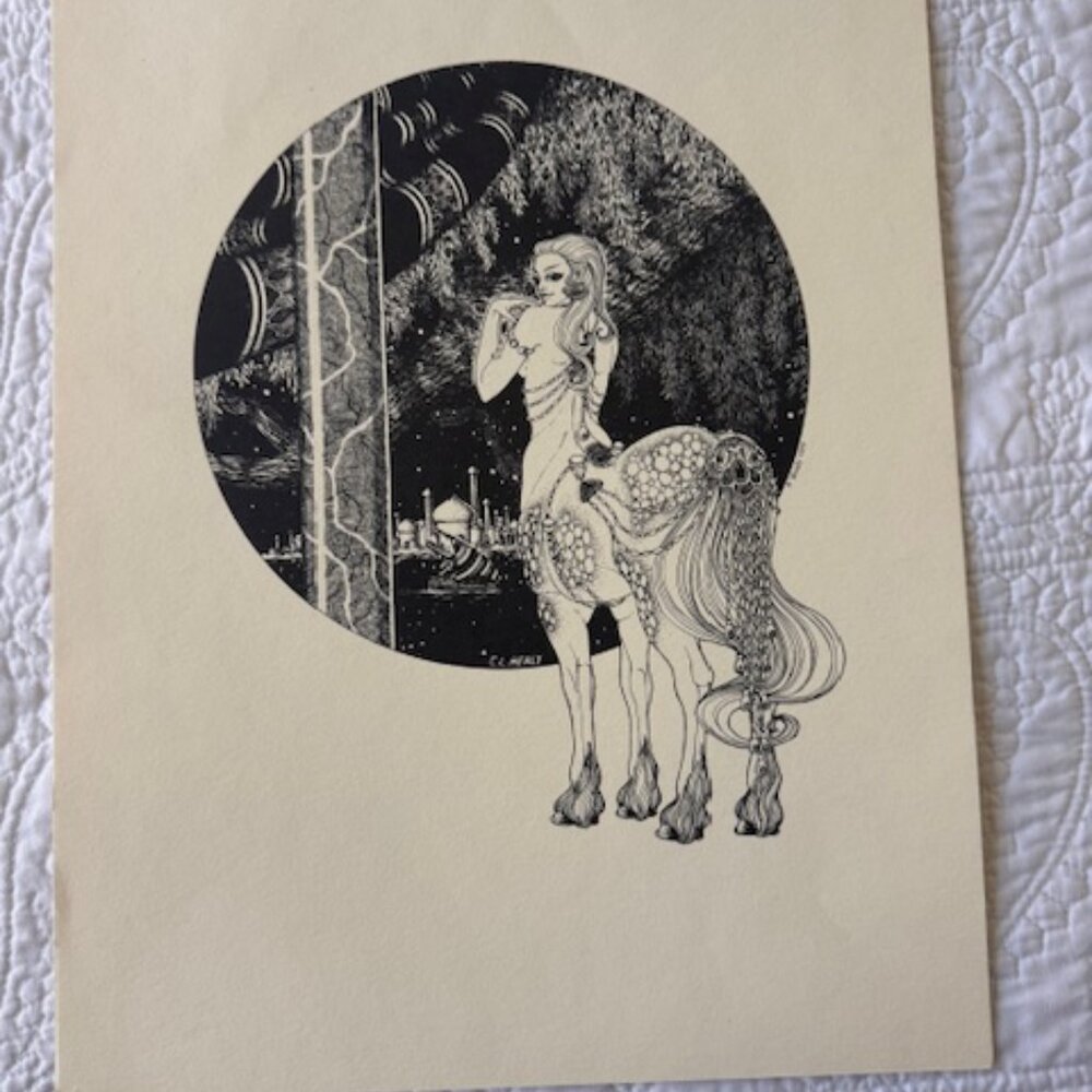 Arabian Nights: The Mare s Talo Art Lithograph Print by C.L.Healy